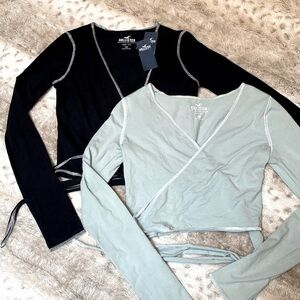 NWT Hollister Multi-Way Wrap Long Sleeve Baby Tees, Size XS